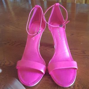 Hot Pink Strappy Heels